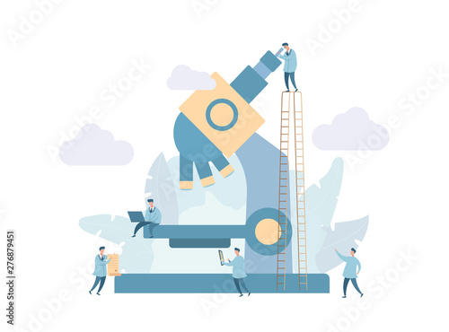 Metaphor research method people look in microscope