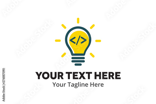 unique web developer simple logo creative design in flat style with color . web designer logo creative design for identity and community