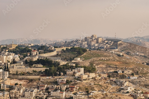 Separation wall between Israel and West Bank seen from Jerusalem © Mazur Travel