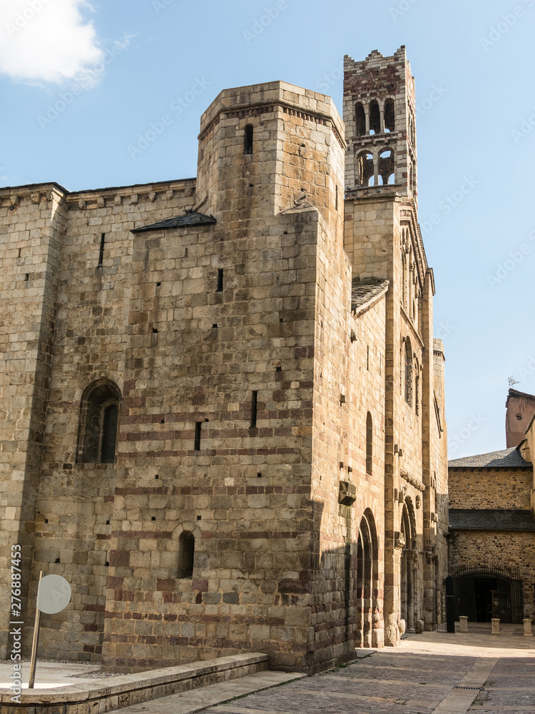 The Cathedral of Santa María de Urgel is Romanesque in style and dates back to the 12th century. Seo de Urgel. Catalonia, Spain.