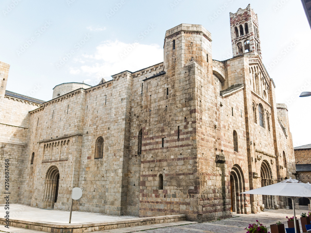 The Cathedral of Santa María de Urgel is Romanesque in style and dates back to the 12th century. Seo de Urgel. Catalonia, Spain.