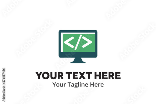 Free Download unique web developer simple logo creative design in flat style with color . web designer logo creative design for identity and community - GFXLoad