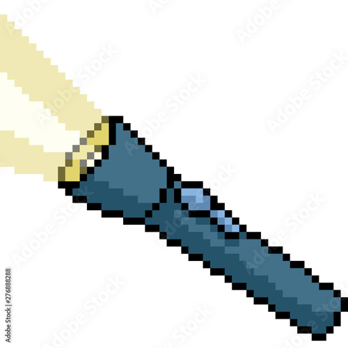 vector pixel art flashlight