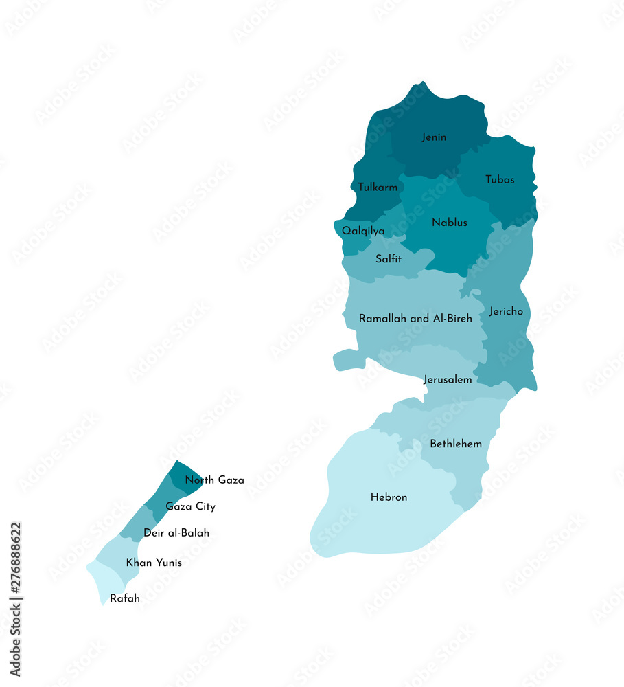 Vector isolated illustration of simplified administrative map of