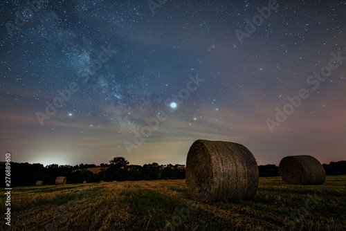 haystack at night