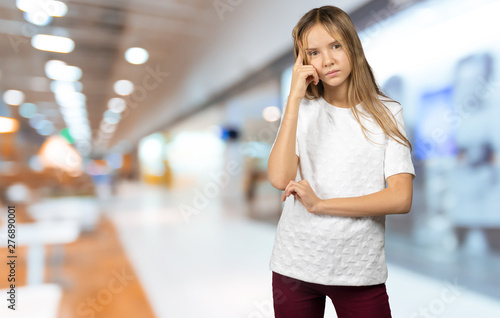 Free Download Little cute girl is bored and tired after school - GFXLoad