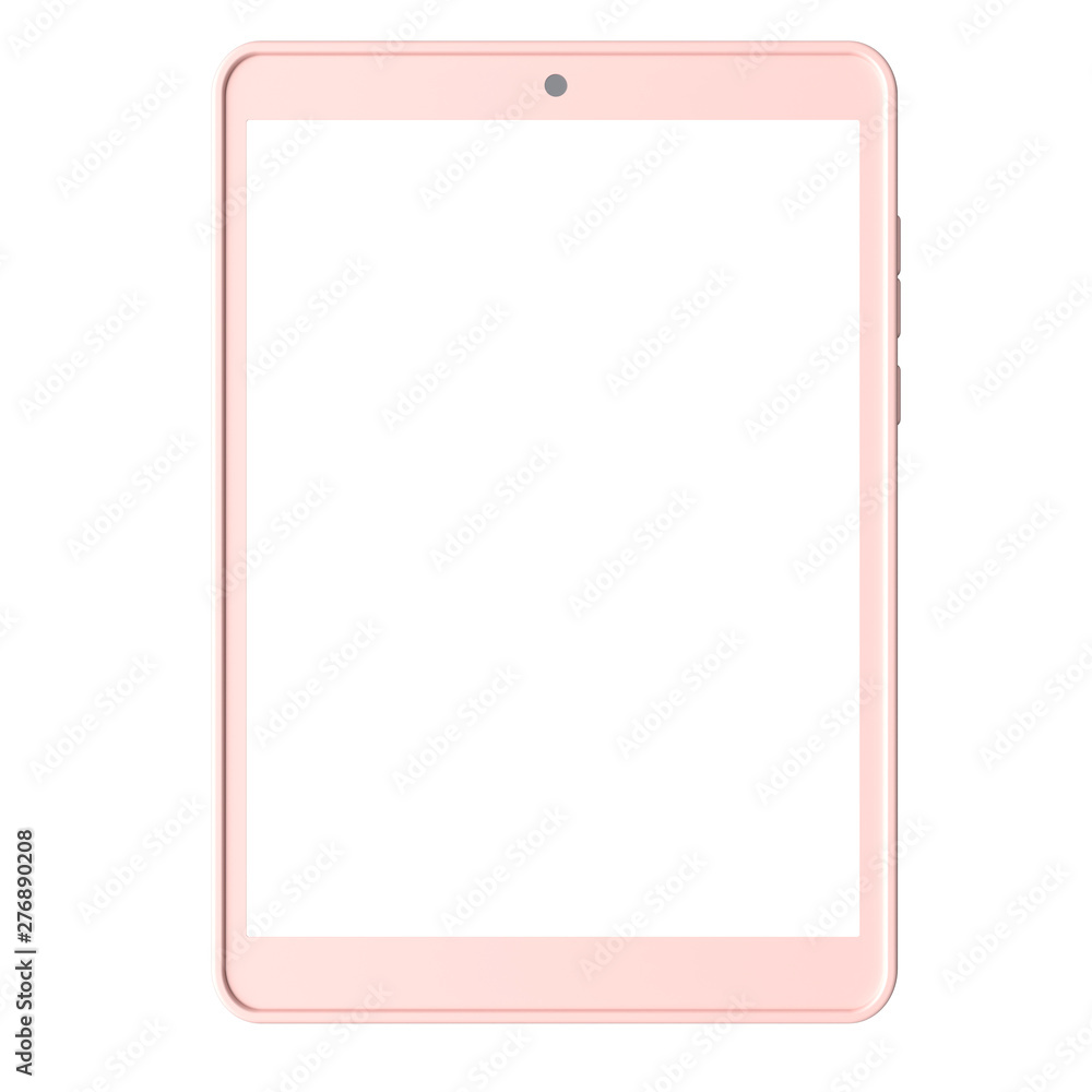 Pink Tablet computer. 3d rendering Pink Tablet computer. 3d rendering