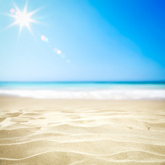 Summer background of beach and free space for your decoration. 