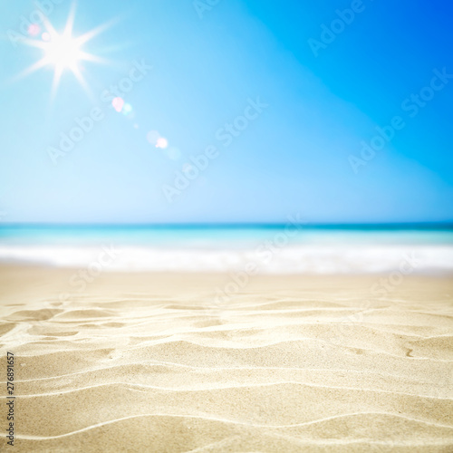 Fototapeta Naklejka Na Ścianę i Meble -  Summer background of beach and free space for your decoration. 