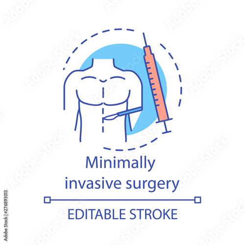 Minimally invasive surgery concept icon