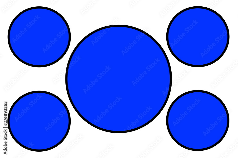 Blue Circular Banners, Black Border and White Background. Use for Illustration purpose, background, website, businesses, presentations, Product Promotions.. Empty Circles for Text, Data Placement. Blue Circular Banners, Black Border and White Background. Use for Illustration purpose, background, website, businesses, presentations, Product Promotions.. Empty Circles for Text, Data Placement.