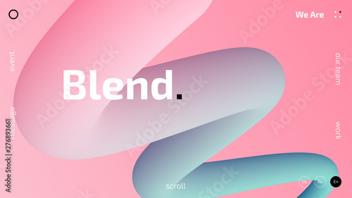 3D gradient trendy wallpaper design for web site, colorful blend fluid shapes isolated on gradient background, futuristic design backdrop for poster, cover, flyer, music club, landing page, brochure,  photo