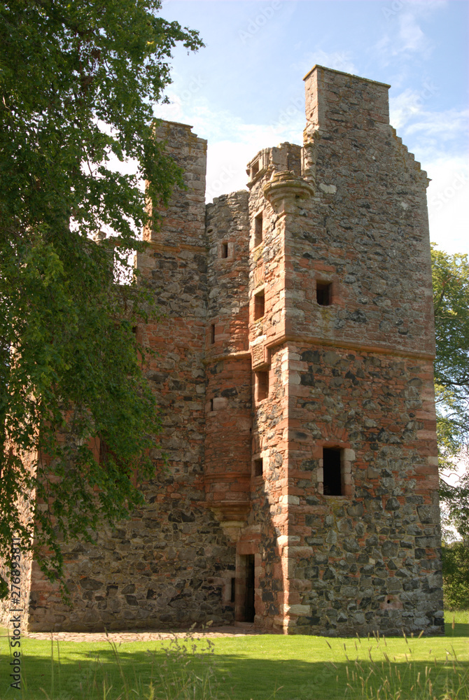 ruins of Greenknowe tower in Scotland ruins of Greenknowe tower in Scotland