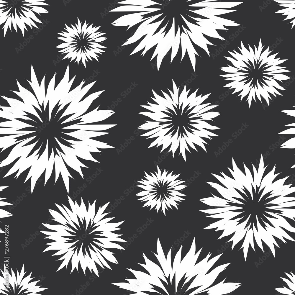 Seamless vector pattern flowers