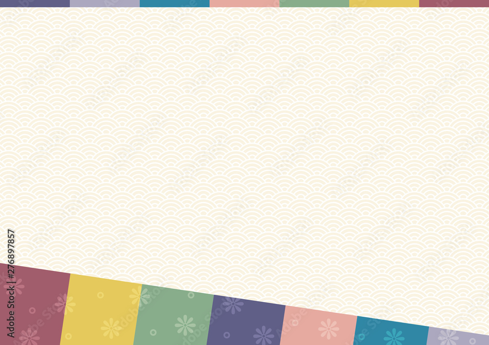 Abstract background with oriental ornaments elements. Korean traditional background