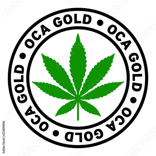 Round OCA Gold Marijuana Strain Clipart