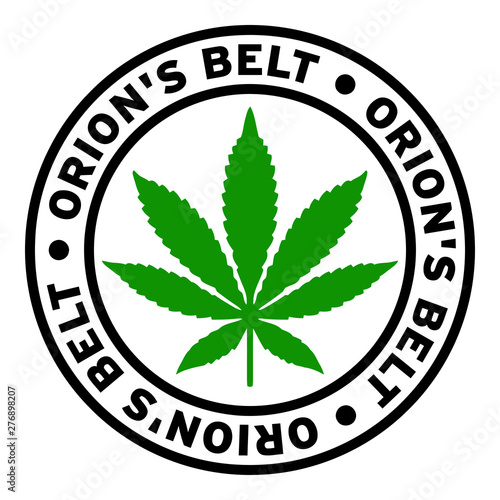 Round Orion's Belt Marijuana Strain Clipart