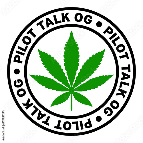 Round Pilot Talk OG Marijuana Strain Clipart