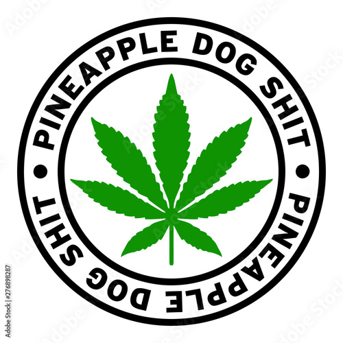 Round Pineapple Dog Shit Marijuana Strain Clipart