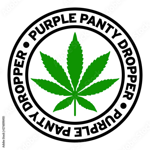 Round Purple Panty Dropper Marijuana Strain Clipart