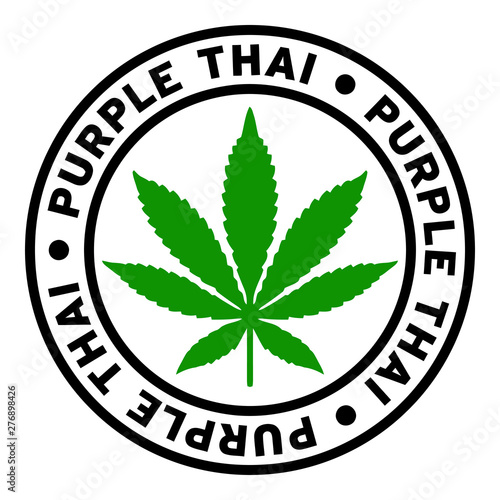 Round Purple Thai Marijuana Strain Clipart