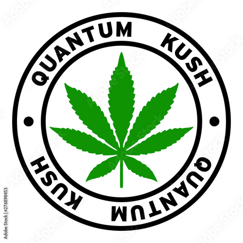 Round Quantum Kush Marijuana Strain Clipart