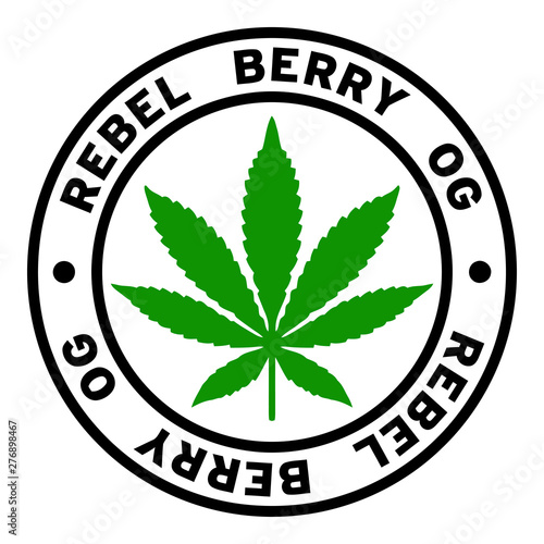 Round Rebel Berry OG Marijuana Strain Clipart