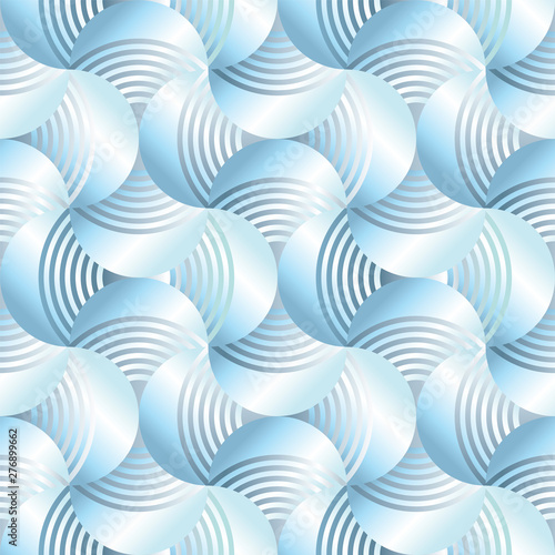 Abstract silver and blue sc...