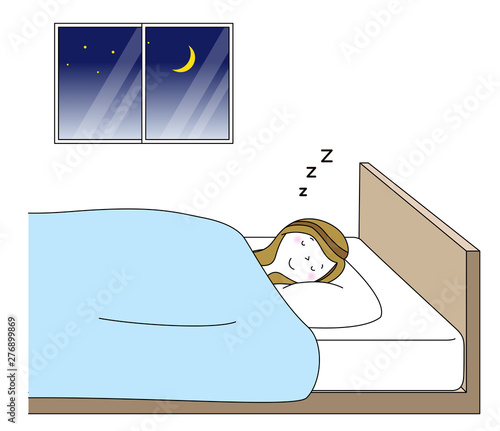 若い女性　ママ　熟睡