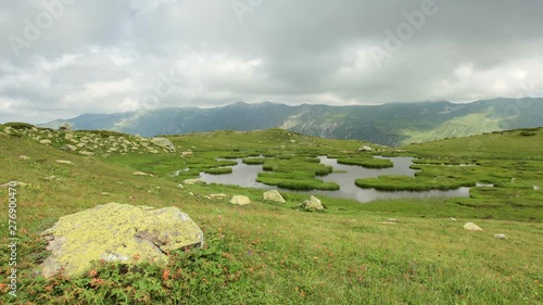 Cloudy sky in the Valley of the Seven Lakes. Abkhazia. Full HD photo