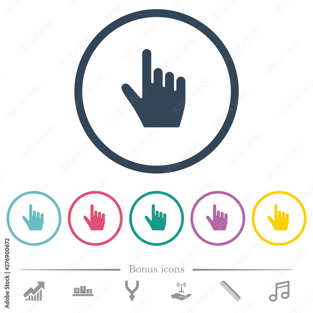 right handed pointing gesture flat color icons in round outlines right handed pointing gesture flat color icons in round outlines