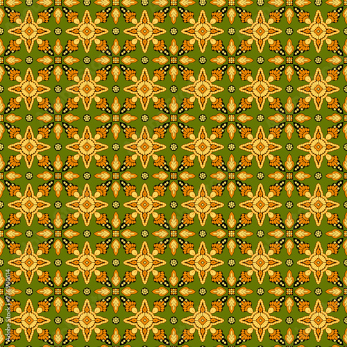 Seamless Batik Pattern.Able to repeat for textile printing