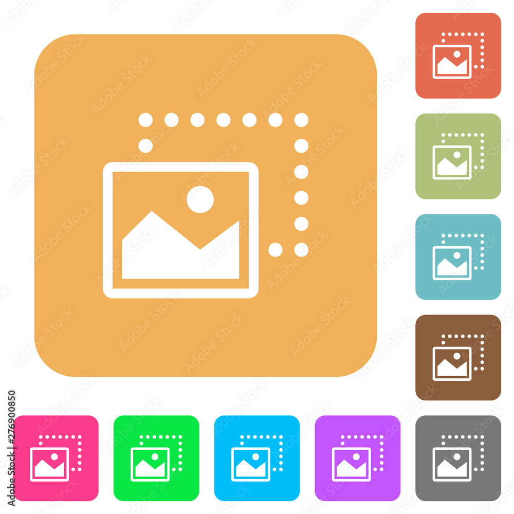 Drag image to bottom left rounded square flat icons Drag image to bottom left rounded square flat icons