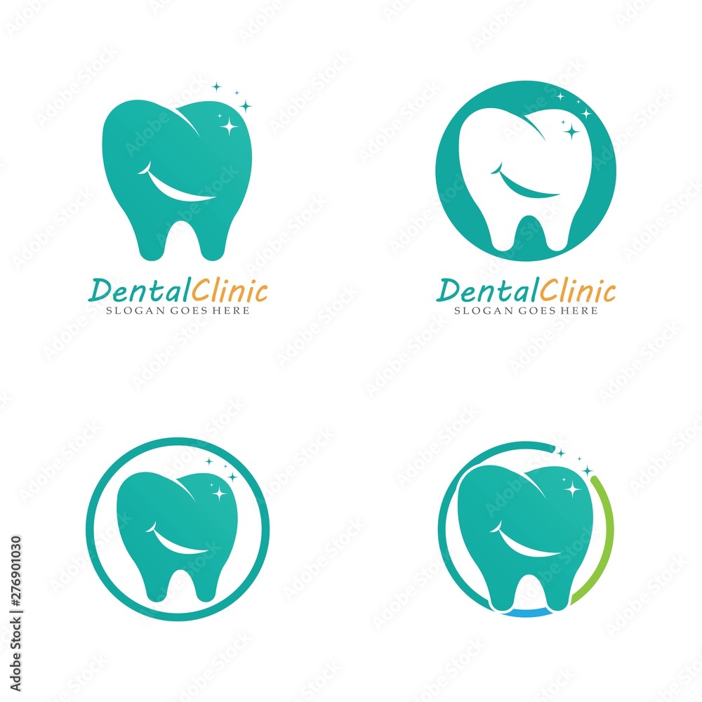 Dental logo Template vector illustration icon design Dental logo Template vector illustration icon design