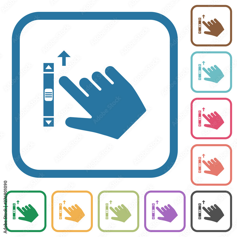 Right handed scroll up gesture simple icons Right handed scroll up gesture simple icons