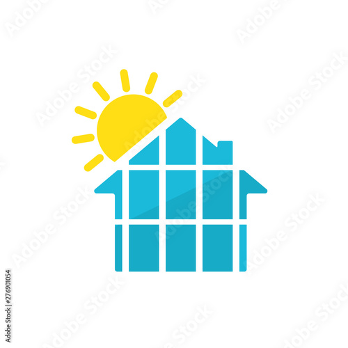 solar panels icon- vector illustration