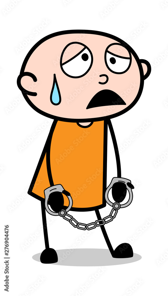 Exhausted - Cartoon thief criminal Guy Vector Illustration Exhausted - Cartoon thief criminal Guy Vector Illustration