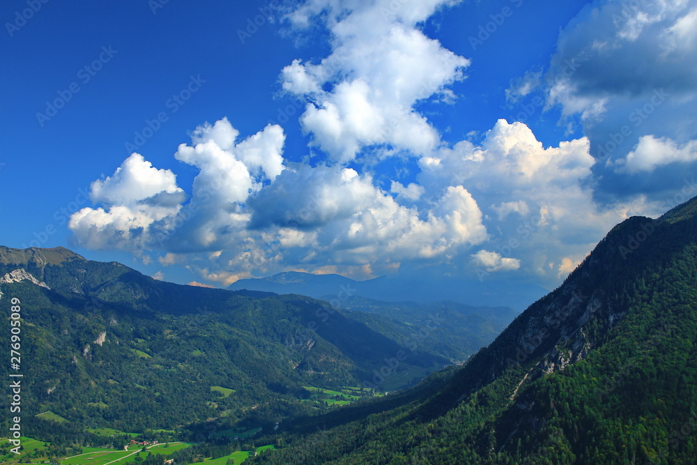 Green Slovenian Alps in the summer