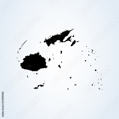 Fiji map Simple vector. modern icon design illustration. © studiographicmh