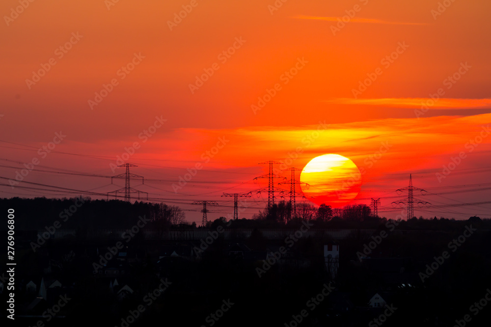 Sunset in the Horizon of Industrial City Sunset in the Horizon of Industrial City