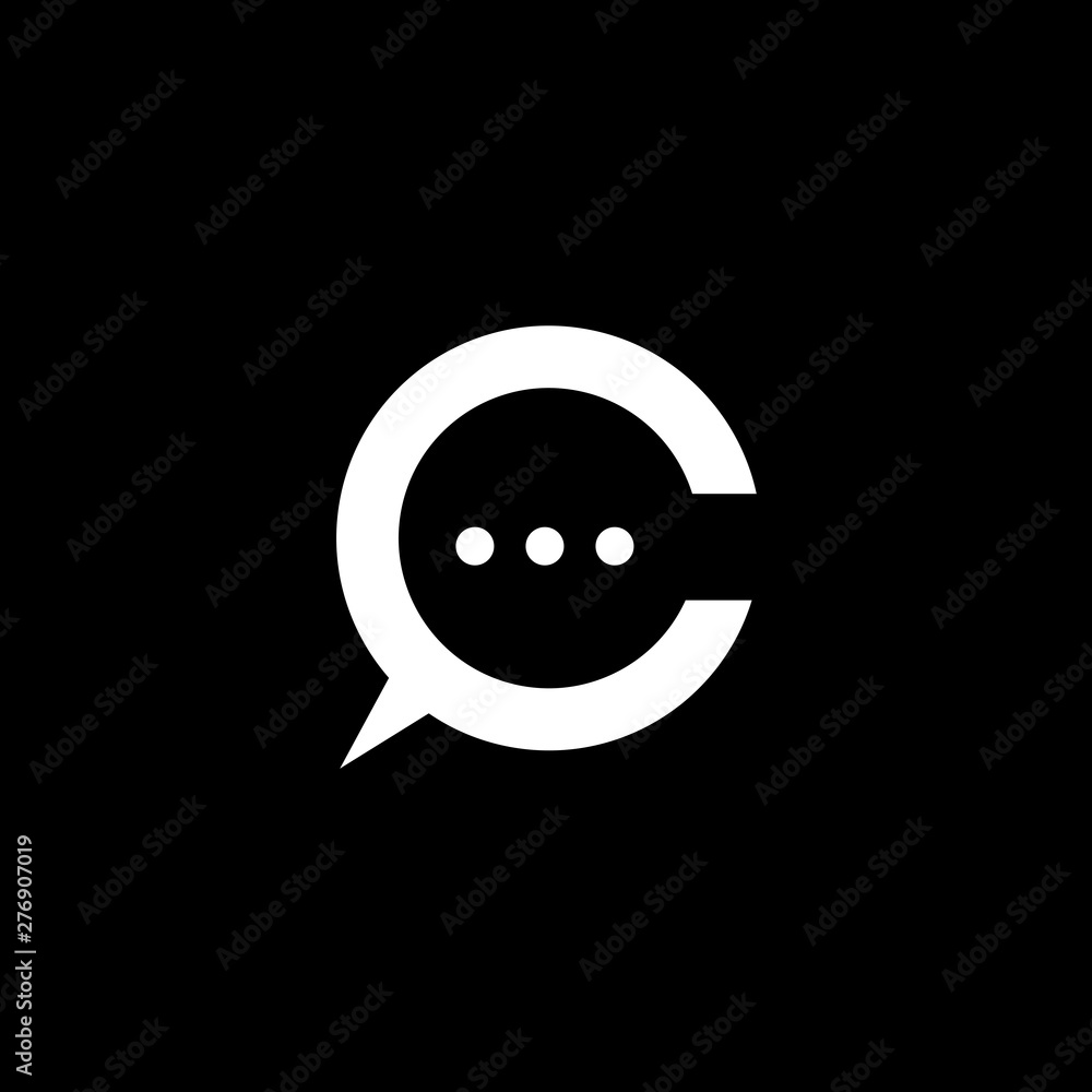 Obraz premium C letter initial logo design template