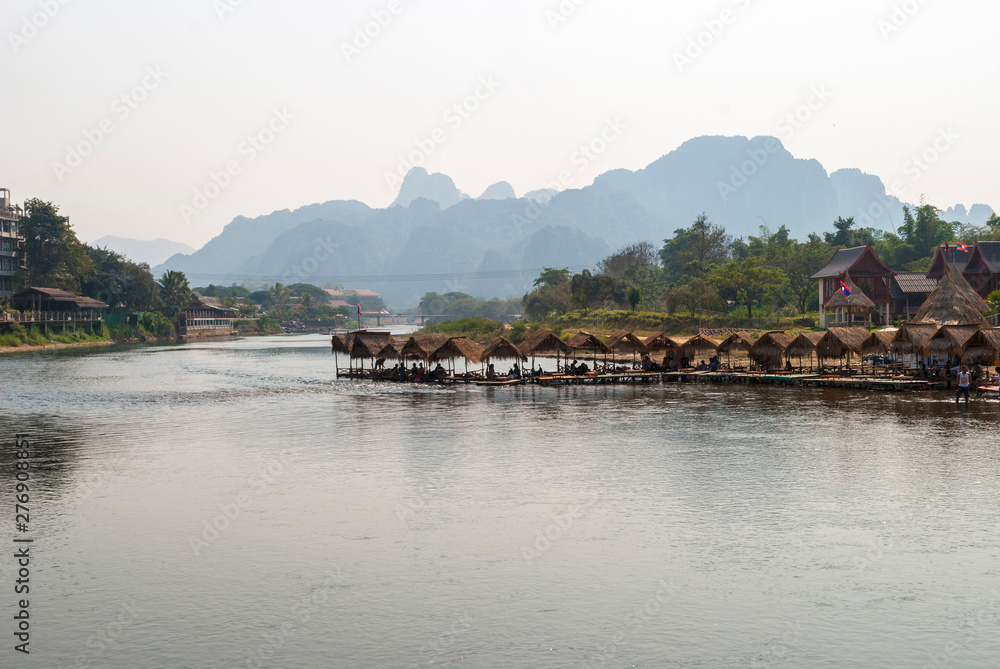 Vang Vieng with the river, Laos