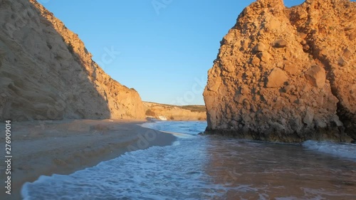 Fyriplaka beach, Milos island, Cyclades, Greece photo