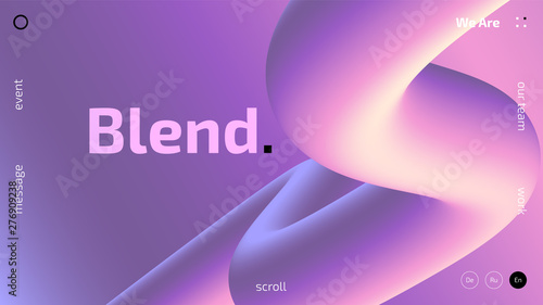 3D gradient trendy wallpaper design for web site, colorful blend fluid shapes isolated on gradient background, futuristic design backdrop for poster, cover, flyer, music club, landing page, brochure, 