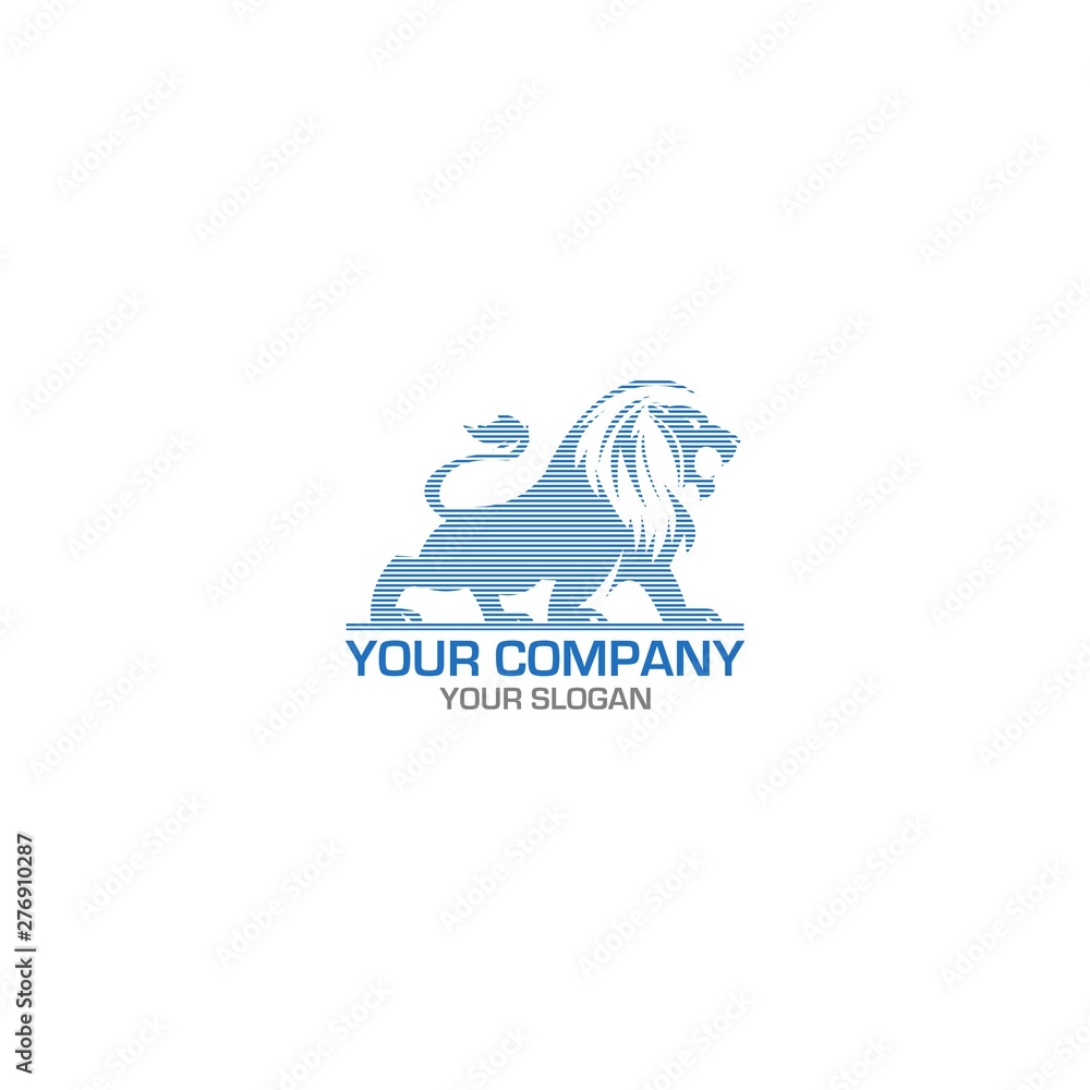 Obraz premium Line Lion Logo Design Vector