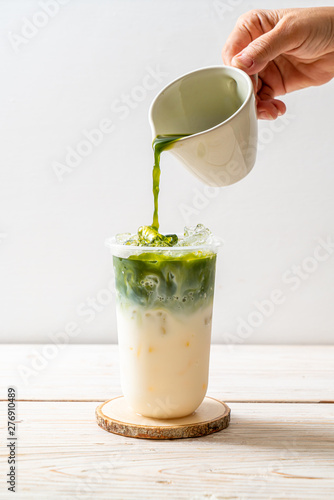 Tela iced matcha latte green tea