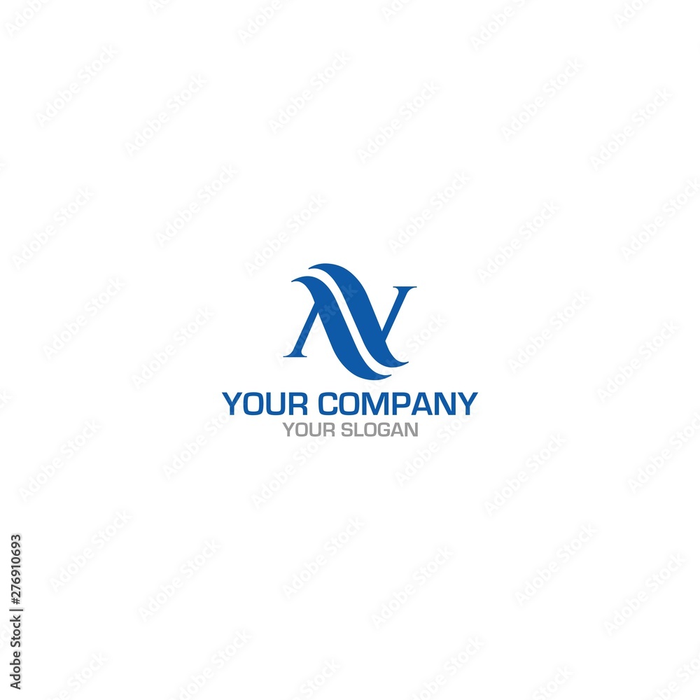 Fototapeta premium AV Wave Logo Design Vector