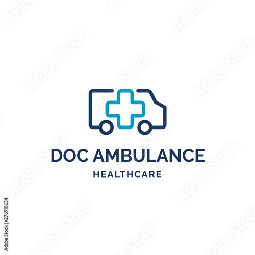 Cross health ambulance medical logo design inspiration