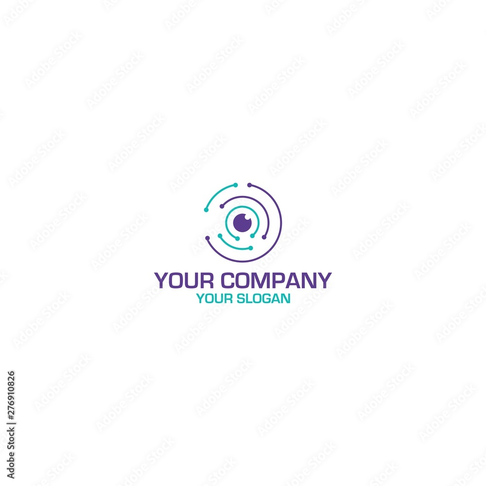 Vision Tech  Business Logo Design Vector