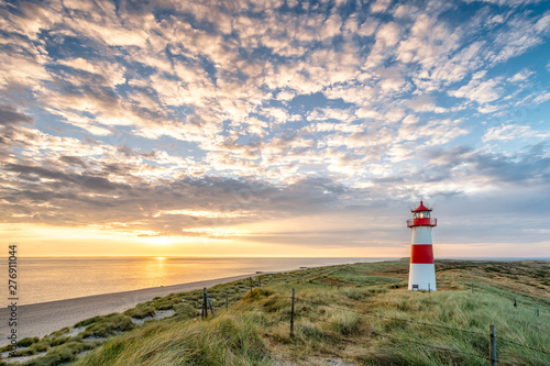 Fotografie, Obraz Red Lighthouse on the island of Sylt in North Frisia, Schleswig-Holstein, German